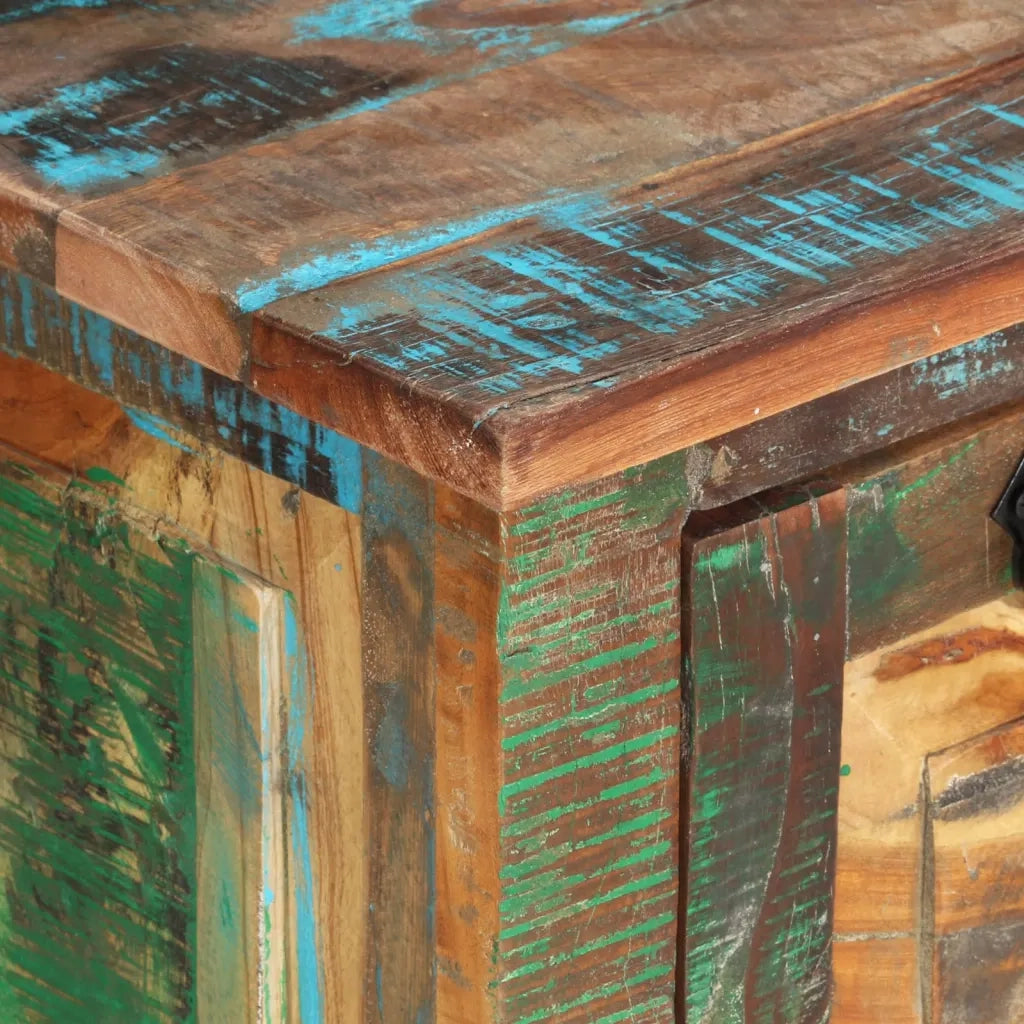 Panca-Sgabello Scarpiera in Legno Massello di Recupero