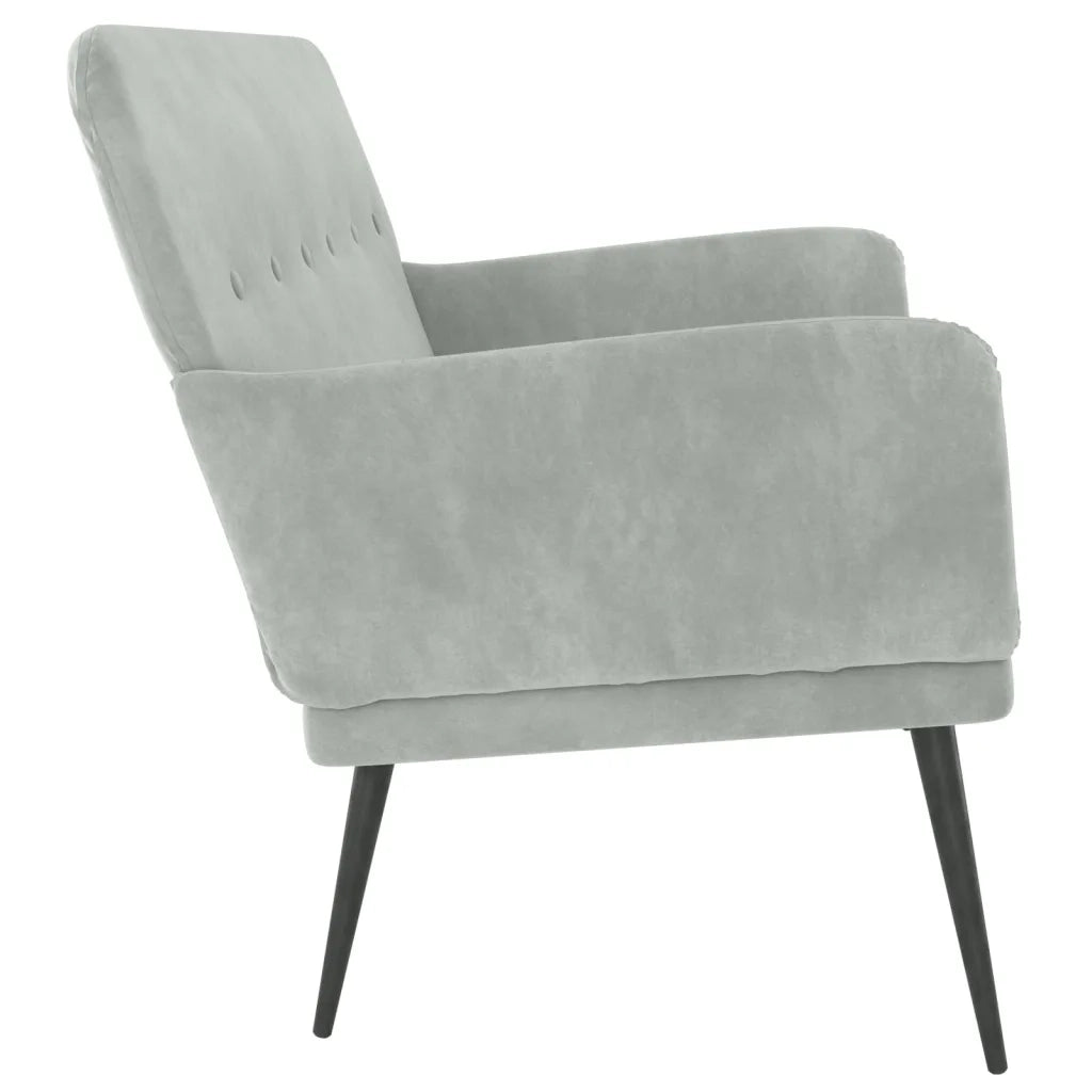 Panca Grigio Chiaro 108x79x79 cm in Velluto 351414