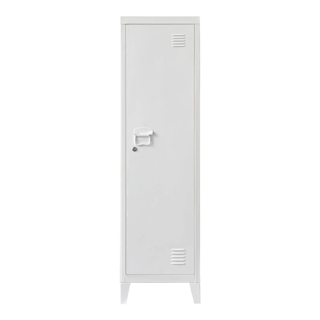 Armadietto in metallo con serratura 137 x 38 x 38 cm bianco 03_0006360