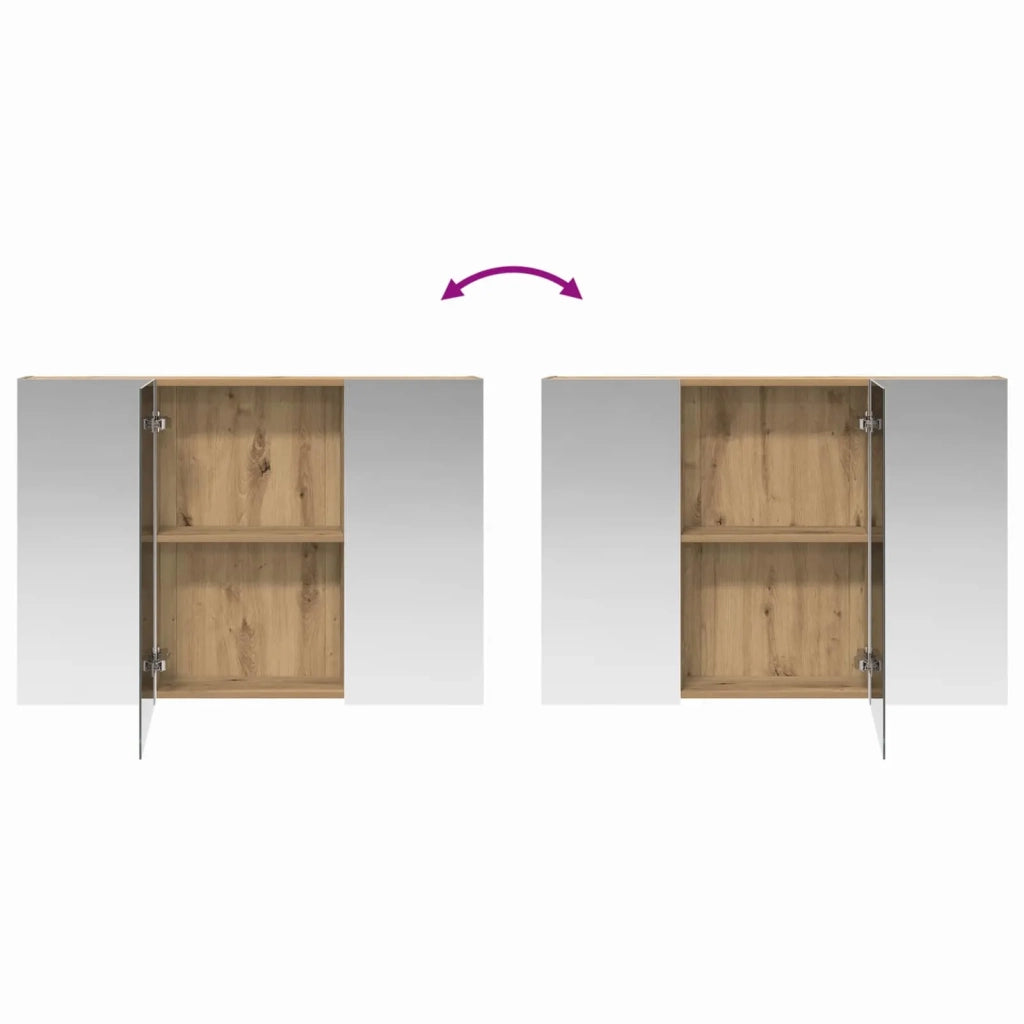 Mobiletto per specchio da bagno con porta Rovere Artigianale 889126