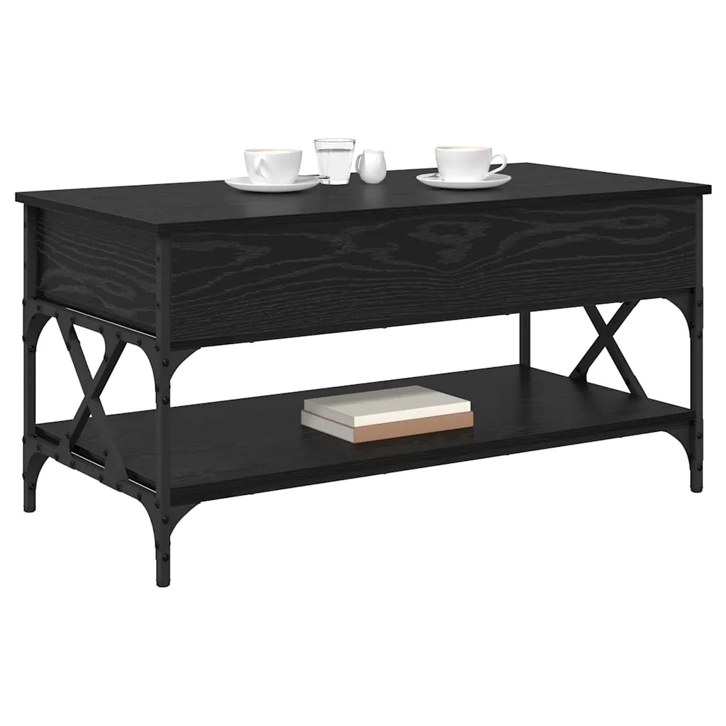 Tavolino da salotto | Tavolino da caff¨¨ | Tavolino da Soggiorno Rovere Nero 100 x 50 x 50 cm
