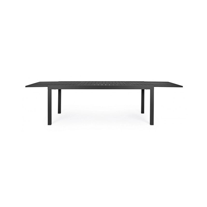 Tavolo HILDE per esterno in alluminio Antracite Allungabile 200-300x100x h75 cm