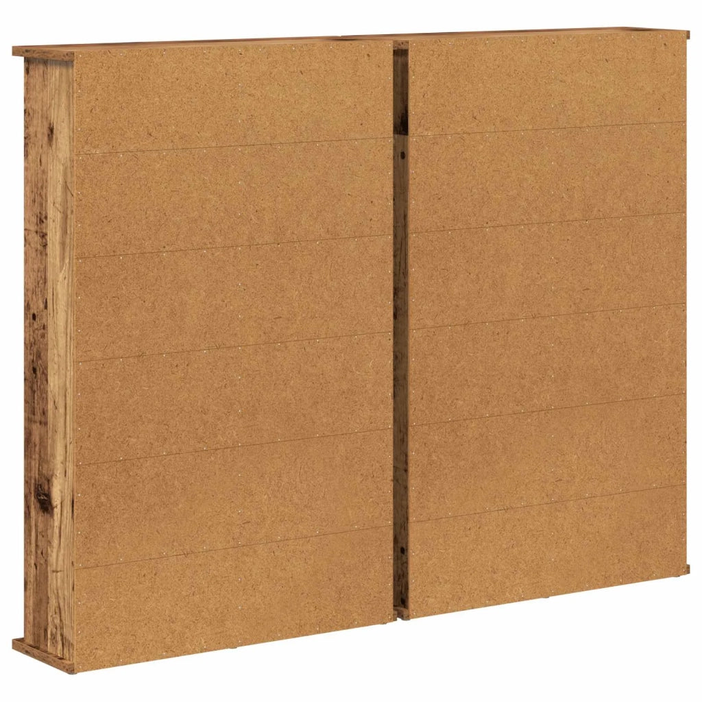 Mobile per CD 2 pz Legno antico 60 x 17 x 92 cm 8012743