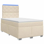 Letto box spring con materasso Crema 120 x 200 cm Tessuto 3454857
