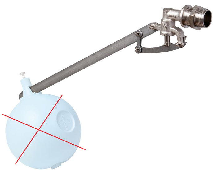 RUBINETTO GALLEGGIANTE A CINQUE COPPIGLIE,ASTA PIATTA DA 1 pollice