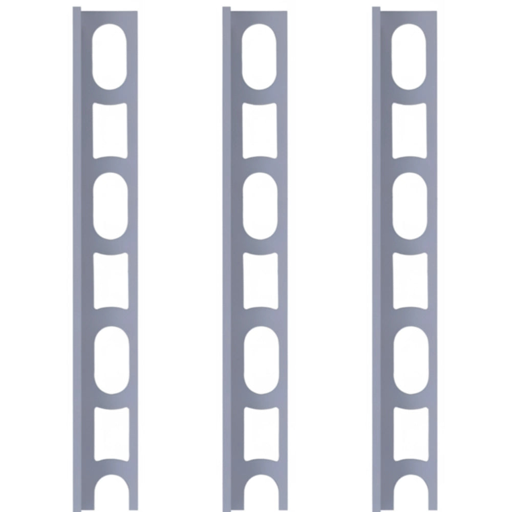 Profili in alluminio verniciato colore 127 grigio artico a l per finitura parete proangle *** pezzi 3 pz, confezione 1