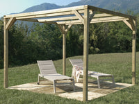 Pergola Ponza 300X300 Legno di Pino Massello impregnato in autoclave