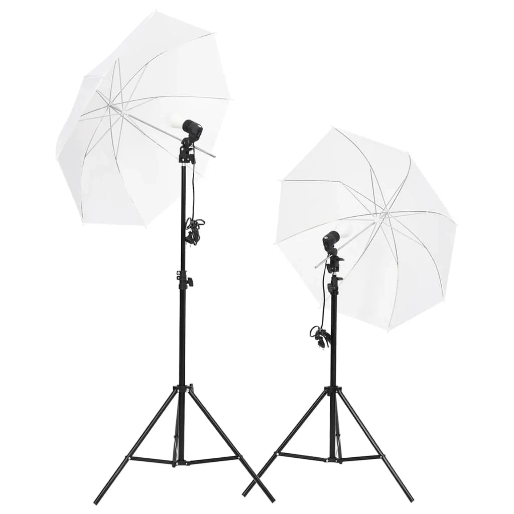 Kit per studio fotografico con illuminazione fondale e riflettore nero 02_0042487