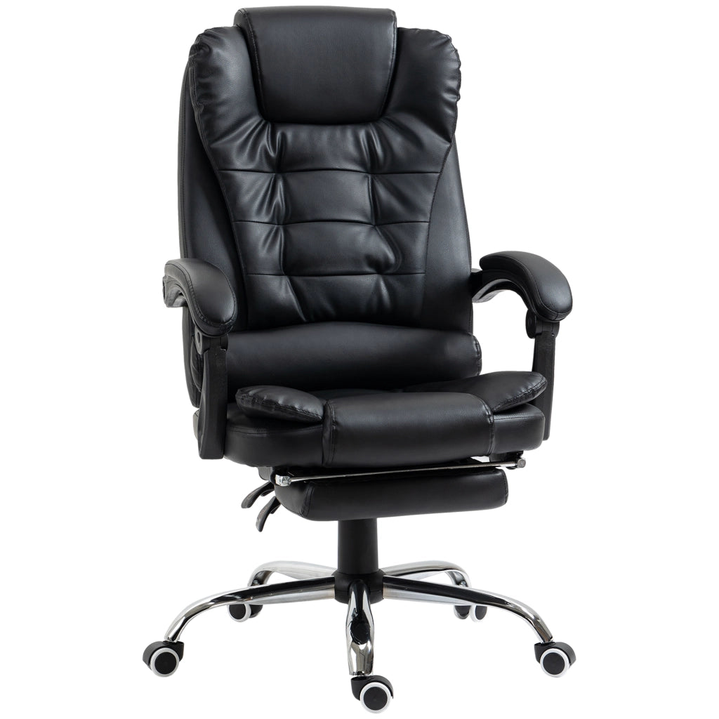 Poltrona da ufficio reclinabile girevole ¨C Zephmum ¨C Nero 64.5x69x117 cm