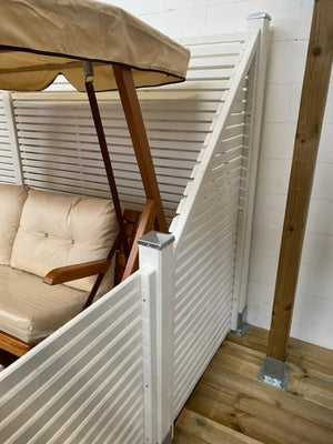 Pannello Frangivista DELUX Pino Laccato Colore Bianco cm. 90X170/87 H destro