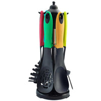 Set Mestoli da Cucina 7 Pz Per Uso Alimentare Resistenti al Calore Antiaderenti