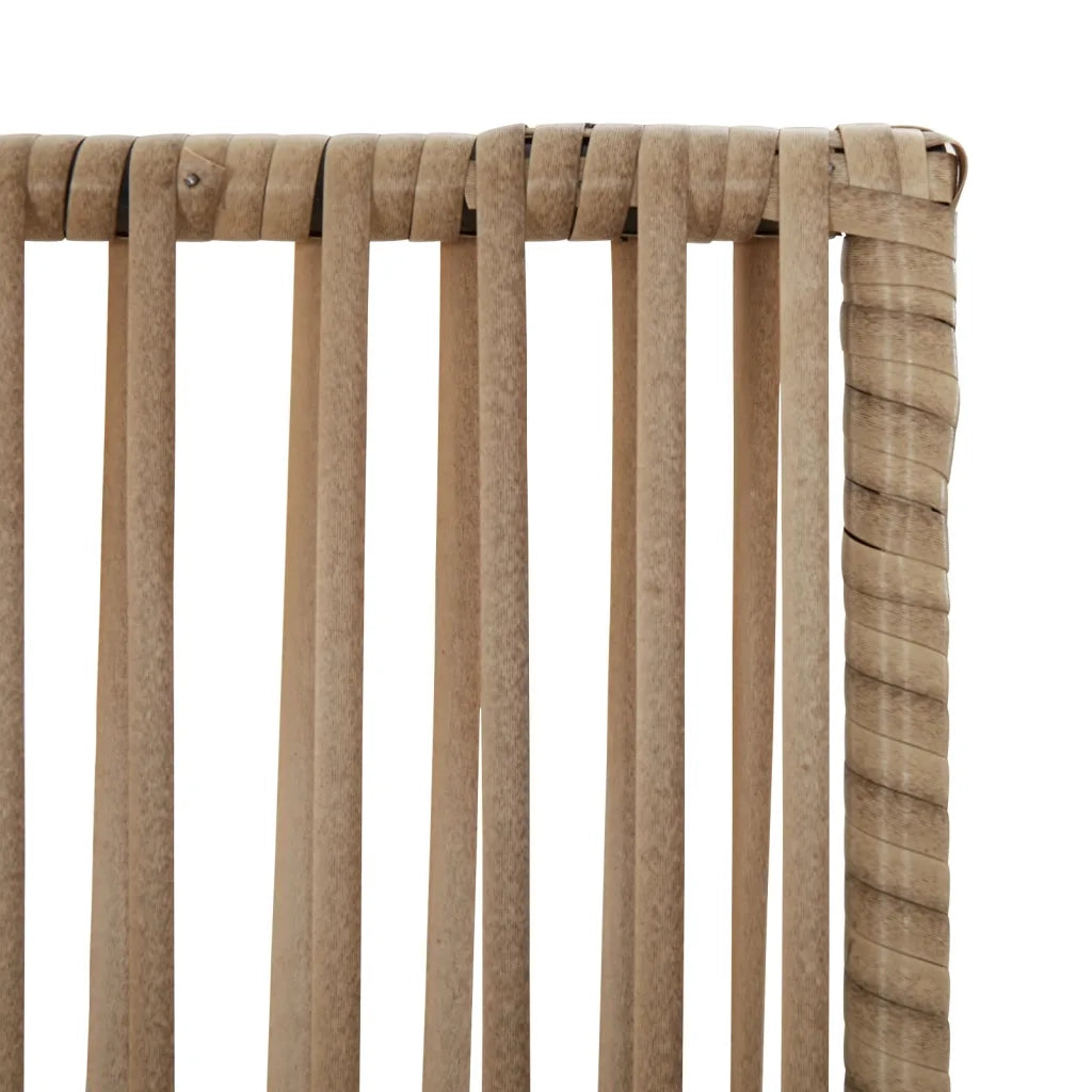 Divisorio per Ambienti | Divider per stanze | Paravento a 4 Pannelli Beige in Polyrattan