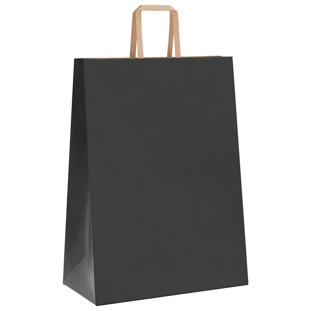 Sacchetti di Carta 250 pz con Manici Neri 32x17x44 cm 4101874