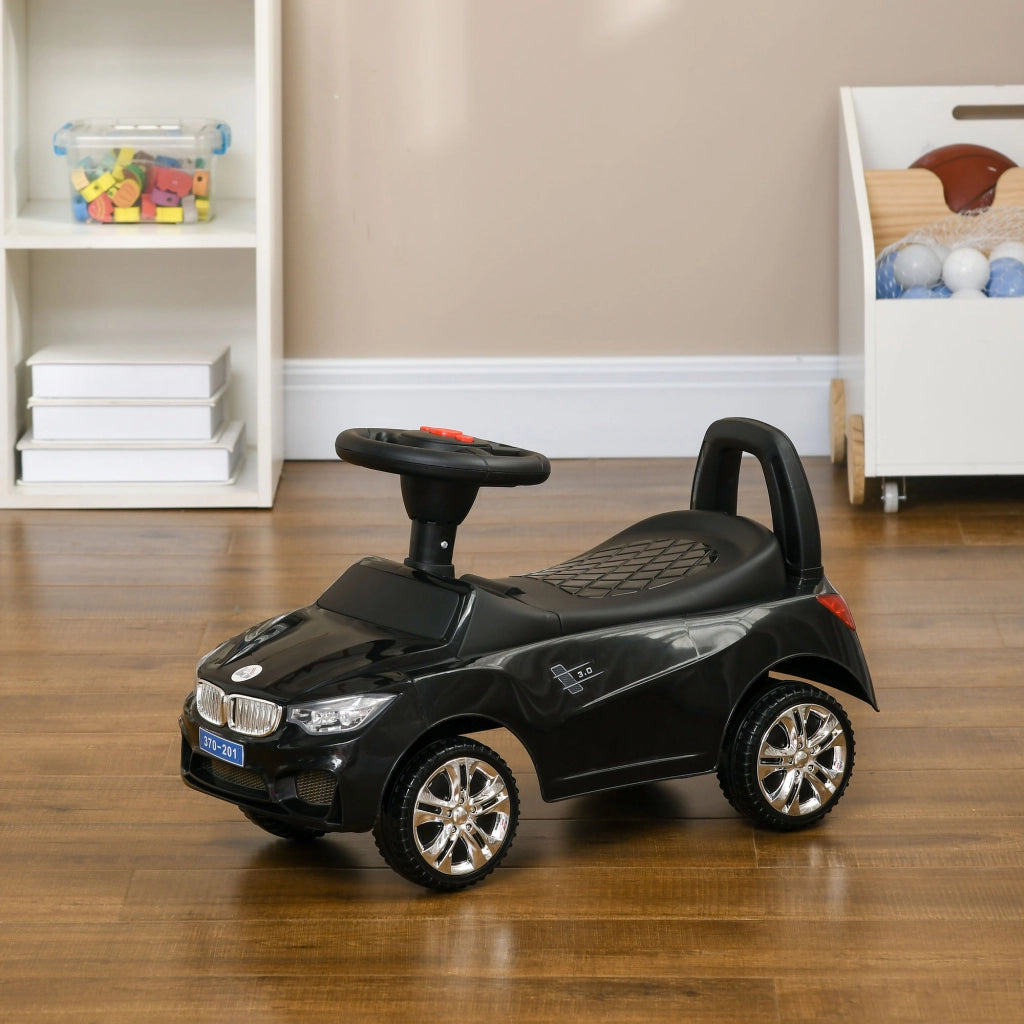 Portagiochi Veicolo Bambini con Cassetto e Luci ¨C zephmum ¨C 63,5x28x36 cm Nero