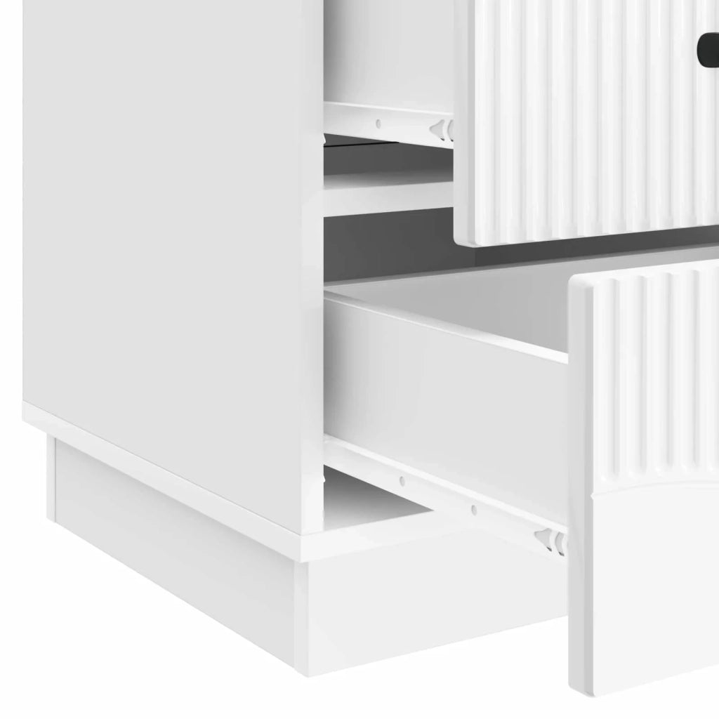 Armadio da Notte con cassetto Bianco Lucido 43 x 41 x 63,5 cm