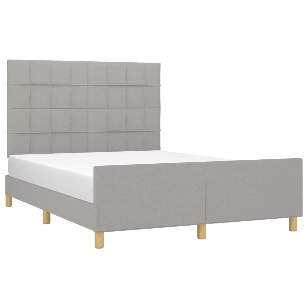 Giroletto senza Materasso Grigio Chiaro 140x190 cm Tessuto