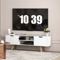 Mobile TV con Cassetti e Mensole Aperte, MDF, 150 x 39 x 50 cm, Bianco