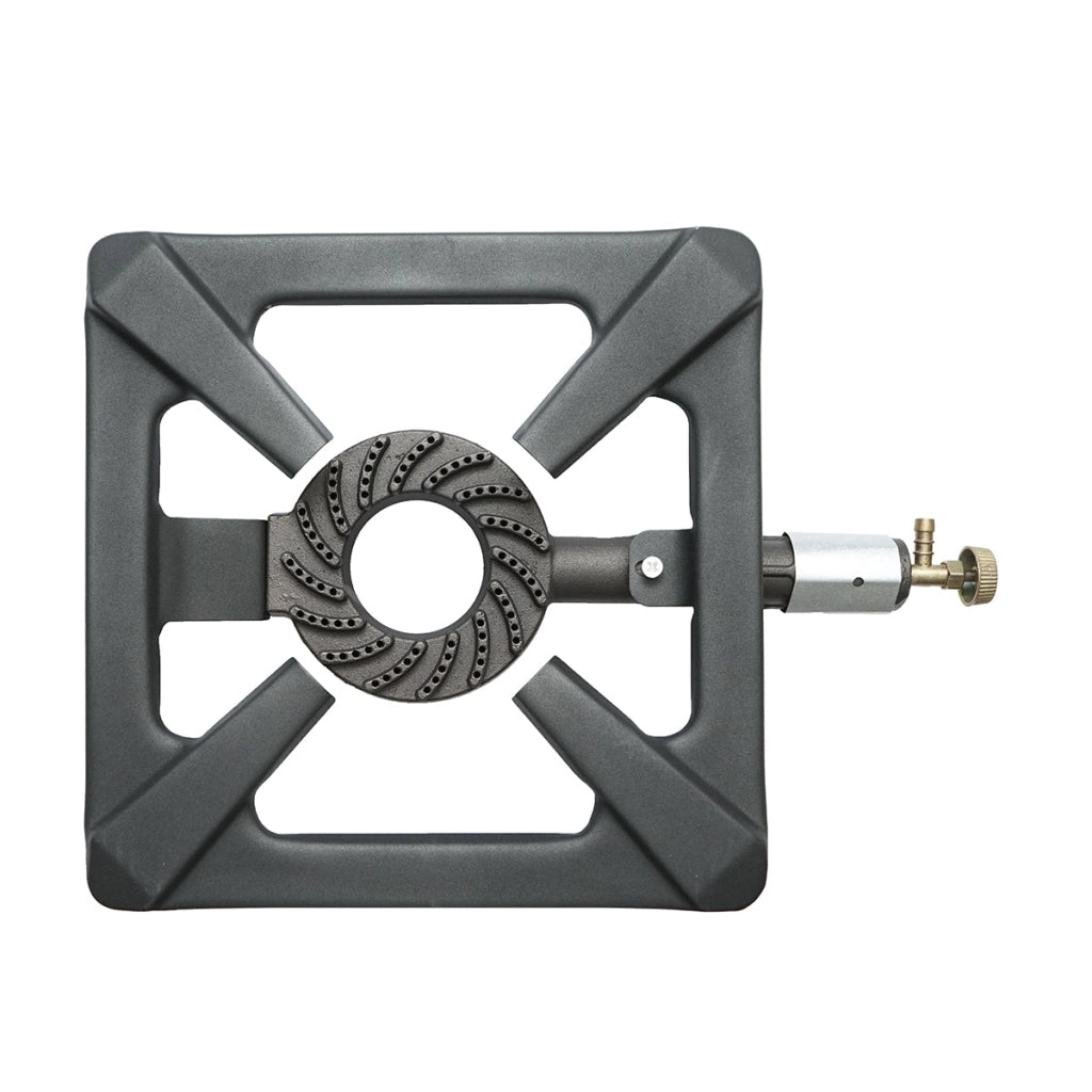 Fornellone, bruciatore a gas quadrato con 4 gambe 400x400x150mm