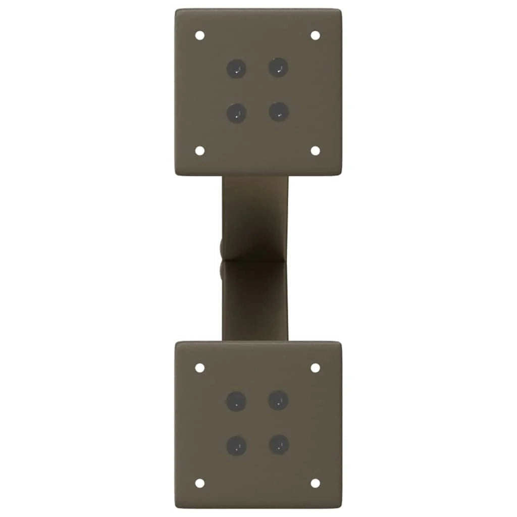 Set di 2 gambe per tavolino a forma di X 37 x 30 cm con piedini regolabili design moderno acciaio naturale 02_0057150
