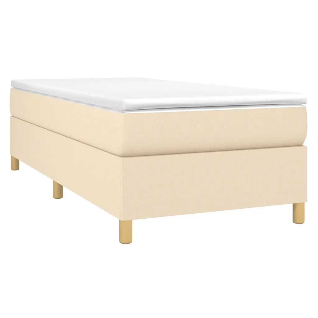 Struttura Letto a Rete a Molle Crema 90x200 cm in Tessuto 3120934