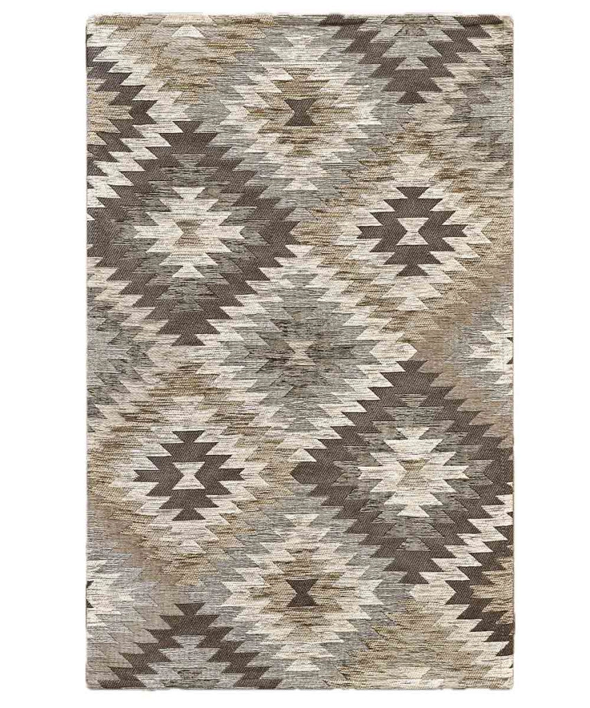 Passatoia moderna AVANA BEIGE contemporaneo geometrico etnico kilim, tappeto arredo multiuso lavabile anti-scivolo cm.55x280