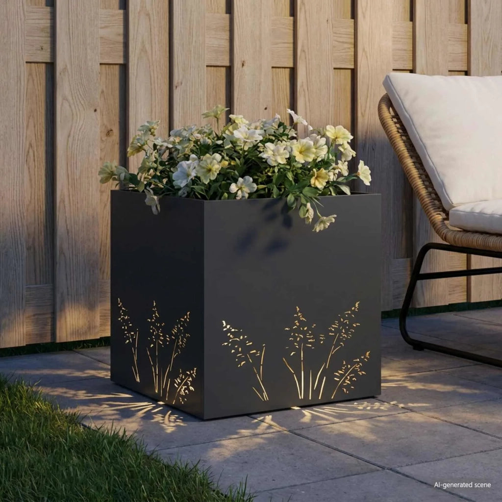 Vaso da giardino Antracite 50 x 50 x 49 cm 8005796