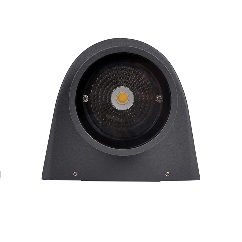 APPLIQUE LED DA PARETE 2x7W GRIGIO CON DOPPIA EMISSIONE A LUCE NATURALE - DESIGN CILINDRICO E ALTA EFFICIENZA ENERGETICA PER ESTERNI