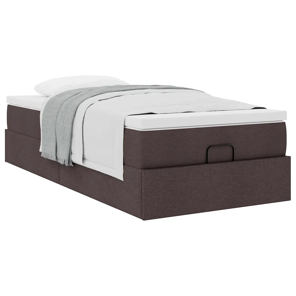 Struttura Letto Pouf con Materasso 80x200 cm in Tessuto 3311067