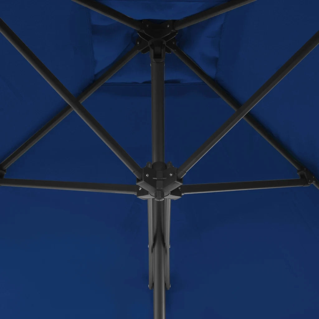 Ombrellone con Palo in Acciaio Blu 300x230 cm