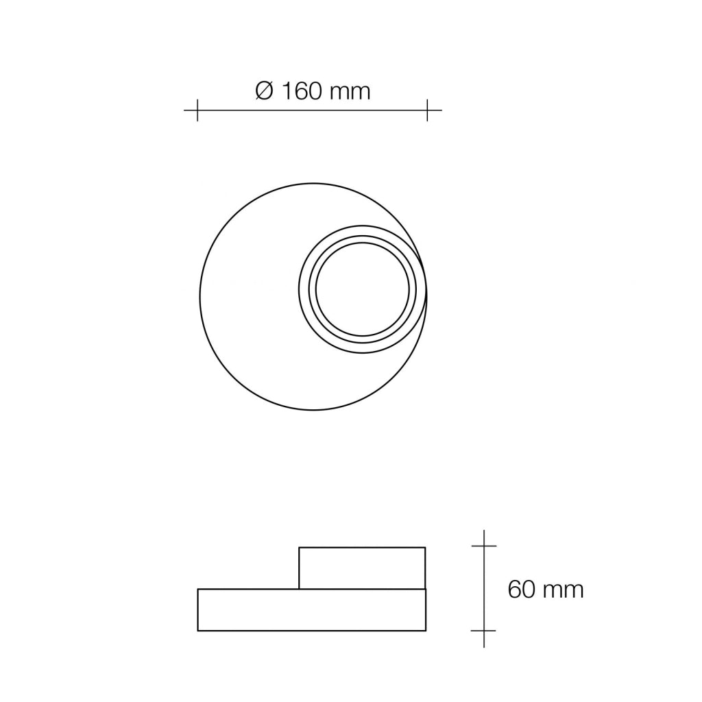 DEMETRA lampada da soffitto 1 Luce in gesso bianca 1xGX53 d.16cm