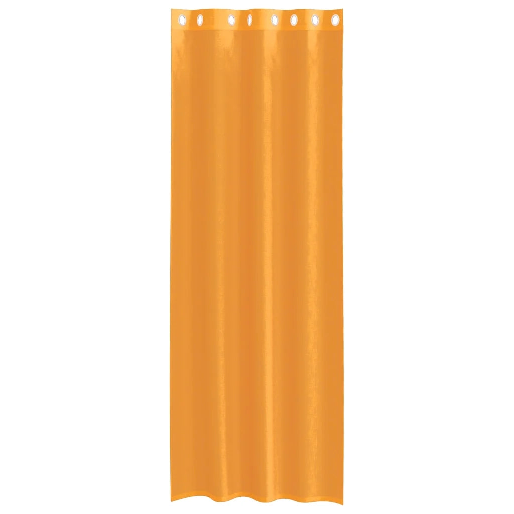 Tende in Voile con Occhielli 2 pz Arancio 140x260 cm 4102093