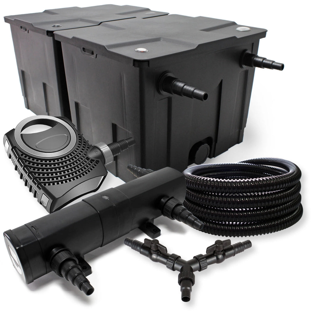 set per laghetti filtro da 60000l chiarificatore 36W pompa 70W tubo 25m