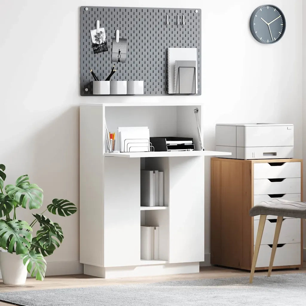 Scrivania | Tavolo da Ufficio Bianco 71,5 x 31,5 x 106,5 cm Legno multistrato