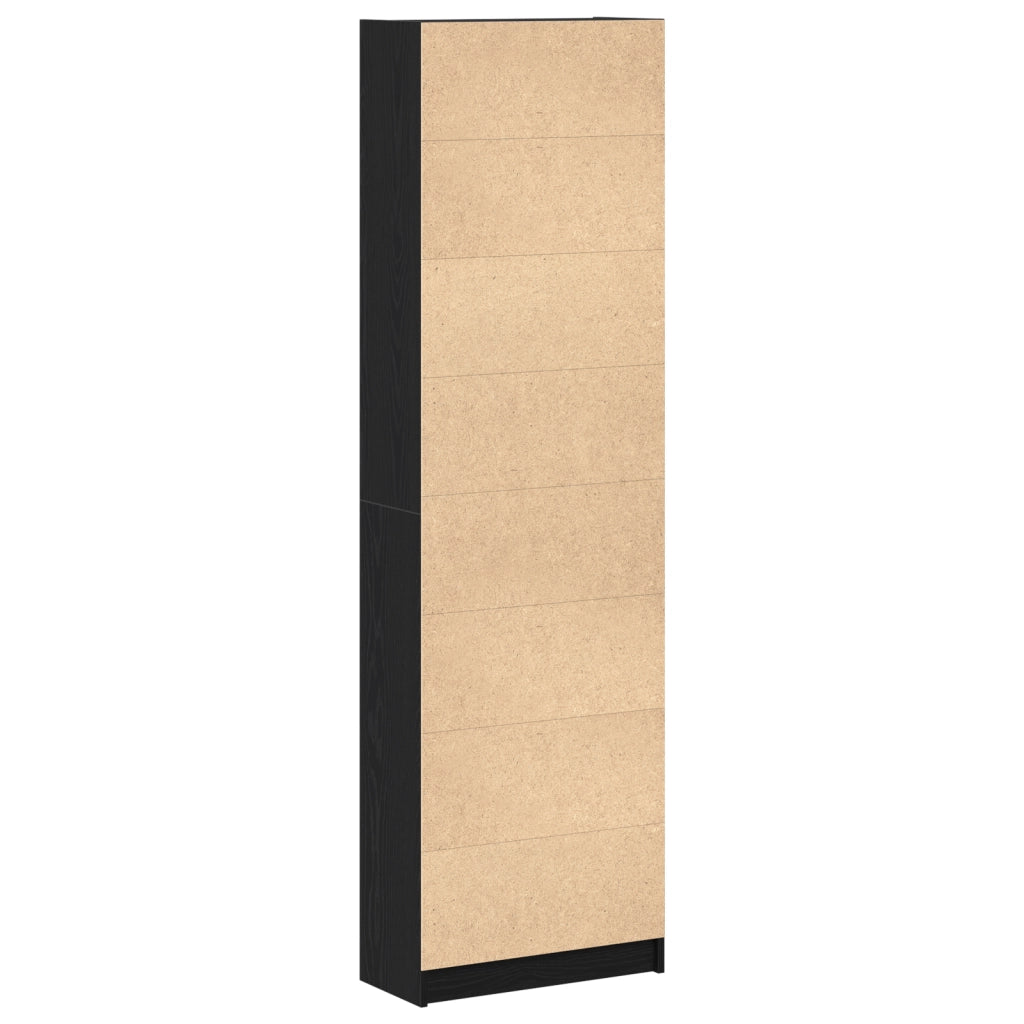 guardaroba rovere nero 55x25x189 cm legno ingegnerizzato