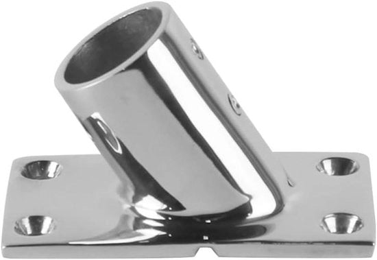 Base di Corrimano Rettilineo in Acciaio Inossidabile per Barche e Luifel - Accessorio di Navigazione con Diametro 25,4mm - Classe 316 Marine - Adatto per 60 Gradi - Fitting di Corrimano per Barche