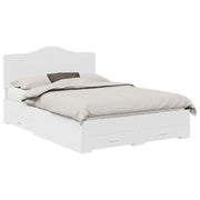Letto matrimoniale | Letto per adulti | Struttura del letto Bianco 160 x 200 cm Legno multistrato