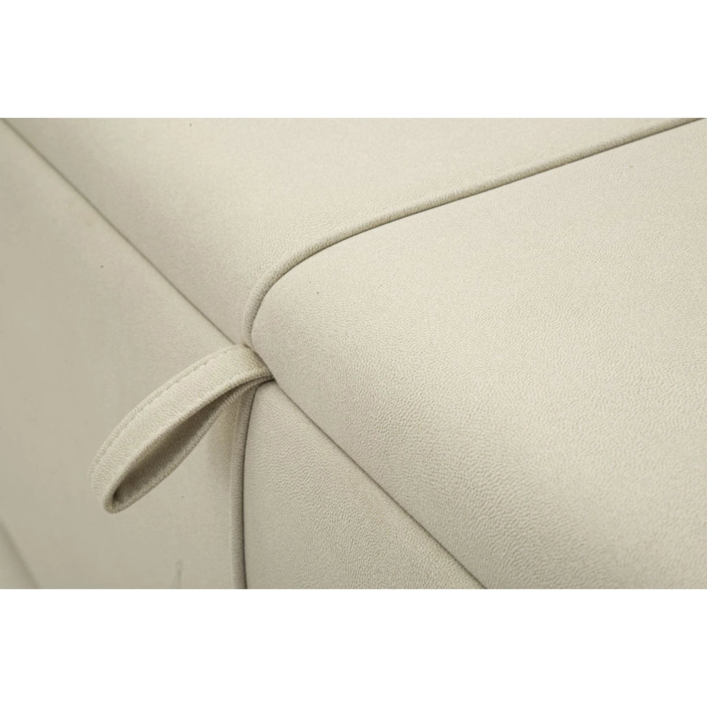 Panca con Portaoggetti VKH766, Beige, Legno, 130x45x45 cm