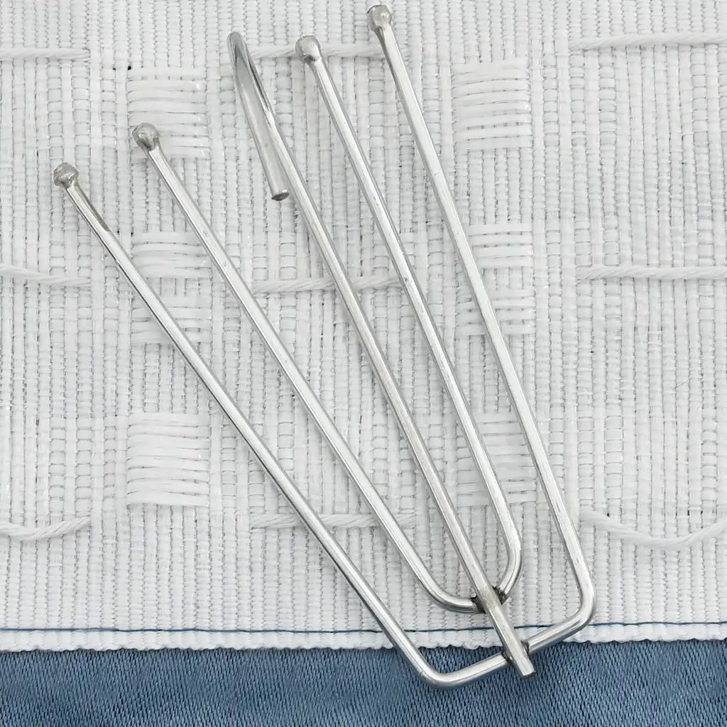 Tende Oscuranti con Ganci Effetto Lino 2 pz Blu 140x175 cm cod mxl 58229