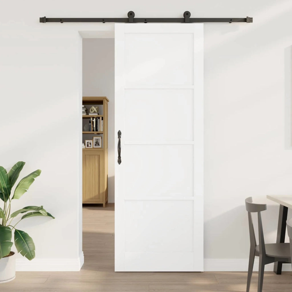 Porta scorrevole Bianco e Nero 83 x 232 cm