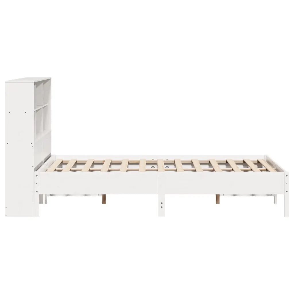 Letto Libreria senza Materasso Bianco 140x200 cm Legno di Pino 3322871
