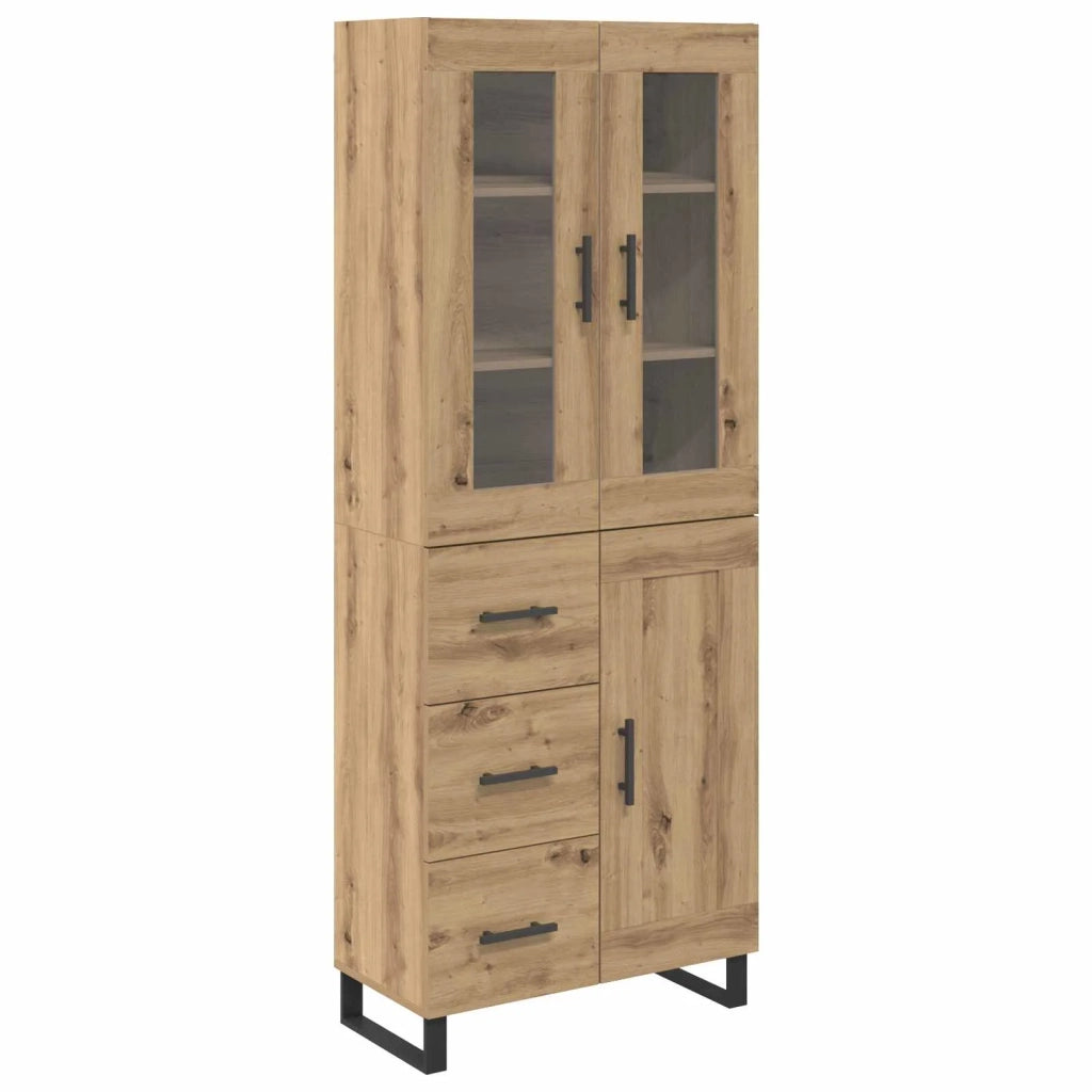 Credenza 2 pcs Rovere artigianale Legno multistrato 3415994