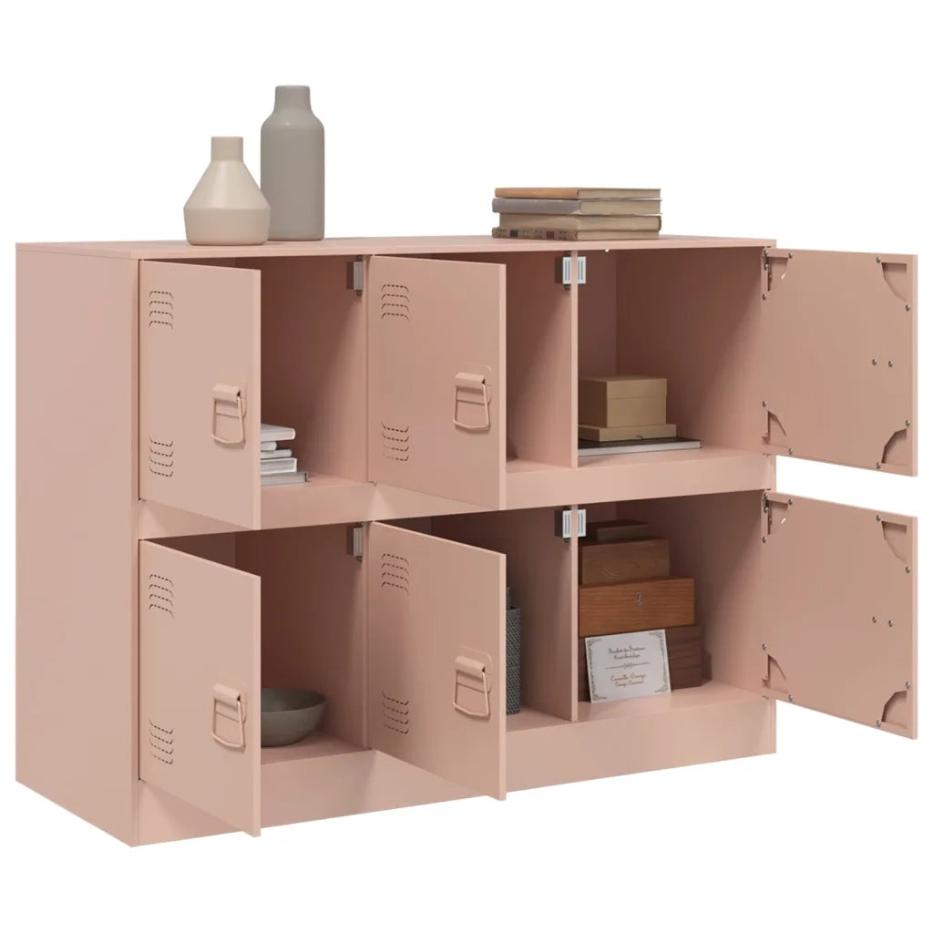 Credenza | Madia | Buffet da pranzo | Armadio da pranzo Rosa 99x39x73 cm in Acciaio