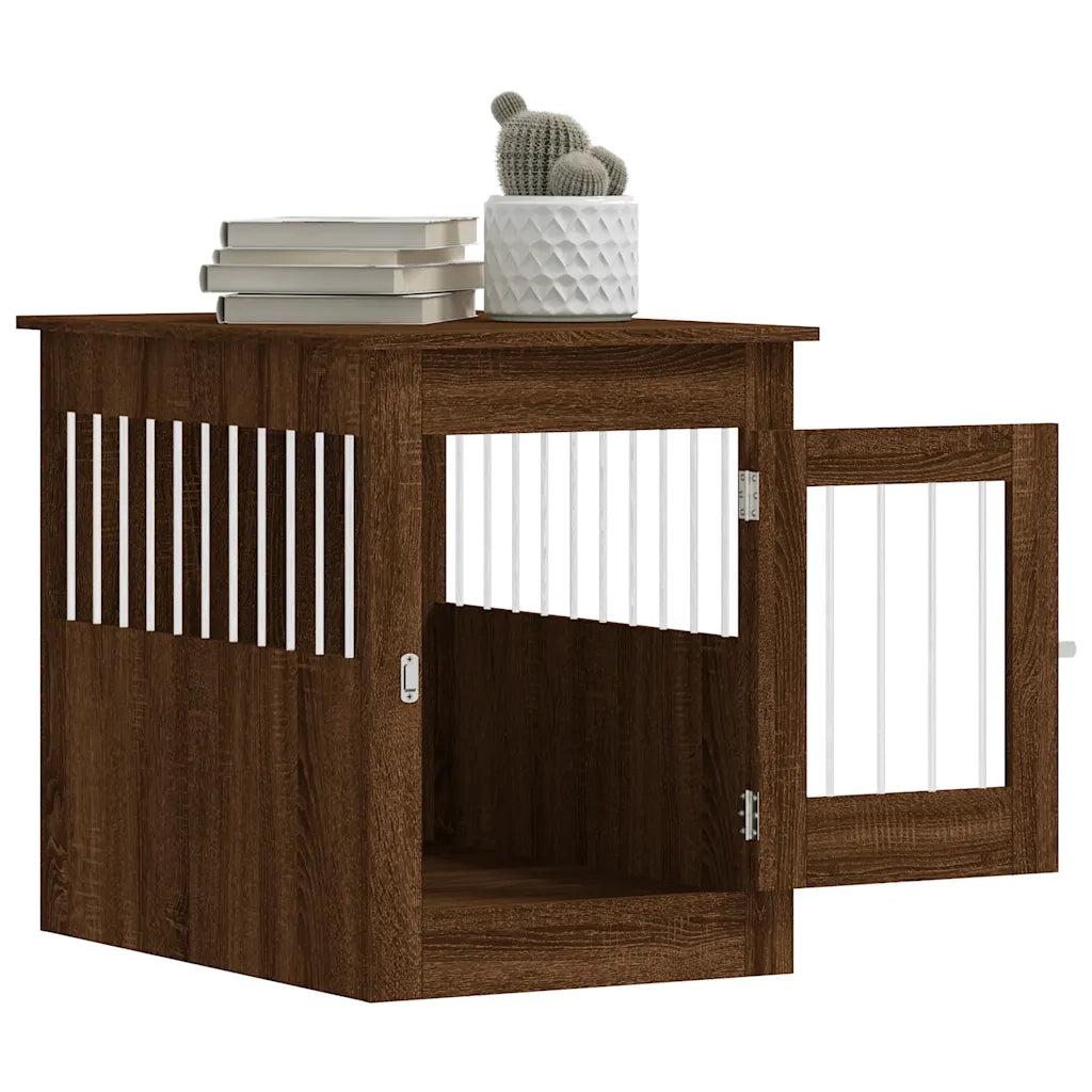 Gabbia Cani Arredamento Rovere Marrone 55x80x68cm Multistrato 838329
