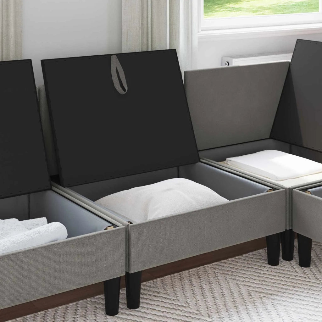 Divano Medio con Storage Grigio scuro Velluto 42027120