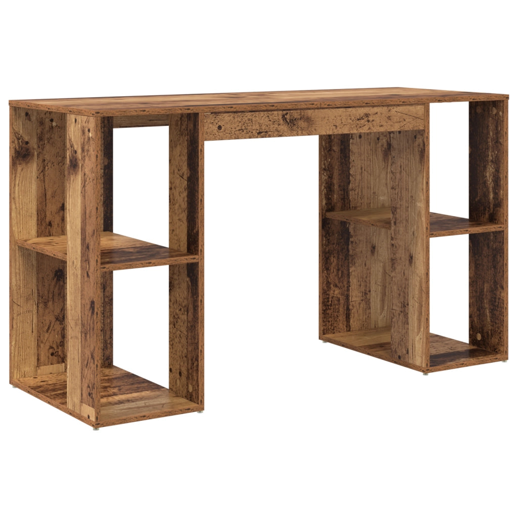 Scrivania Marrone Legno Vecchio Legno Massello di Recupero Standard