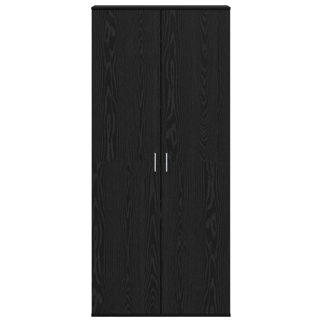 Credenza Rovere nero 80 x 39 x 178 cm Legno multistrato 3365572