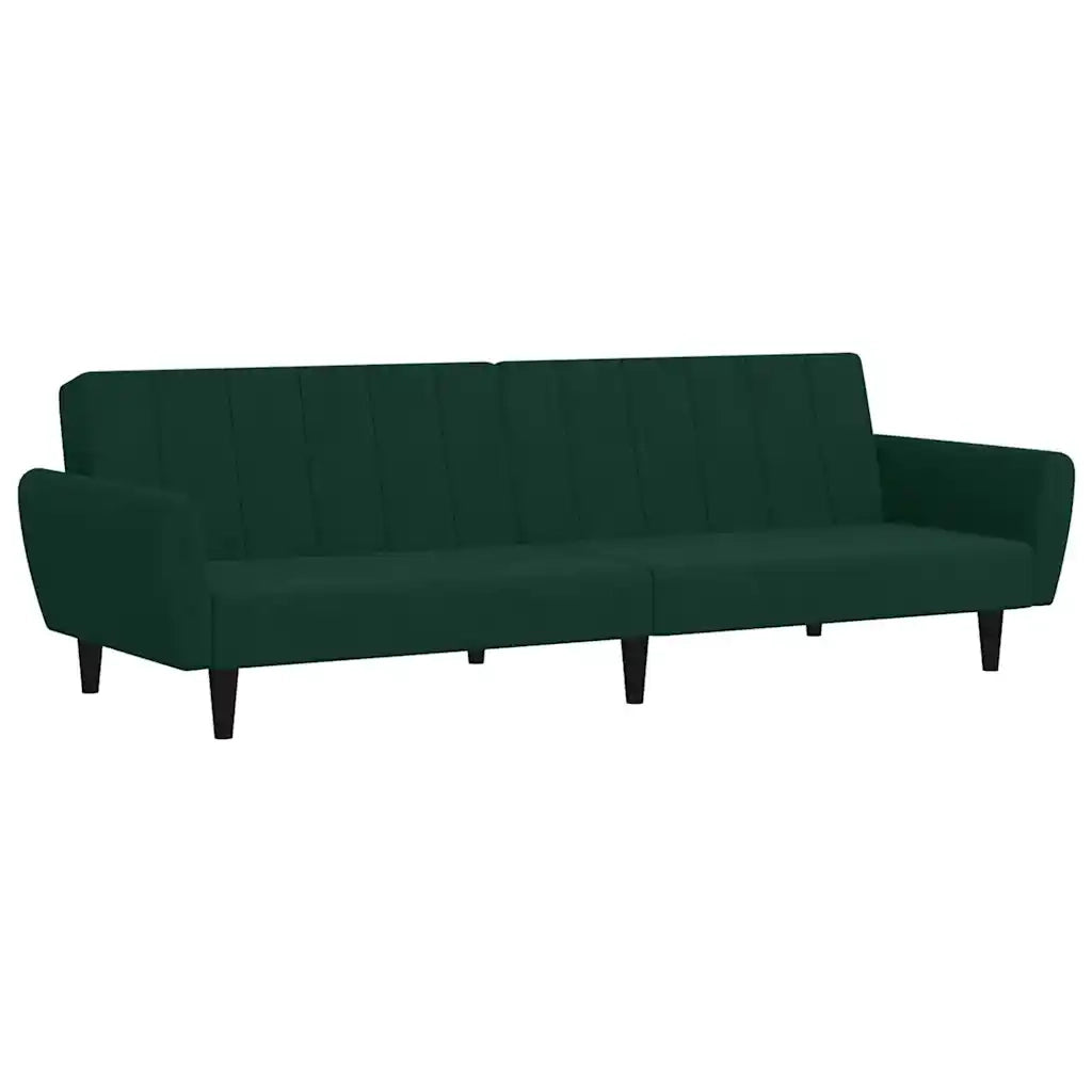 Divano Letto a 2 Posti Verde Scuro in Vellutocod mxl 87501