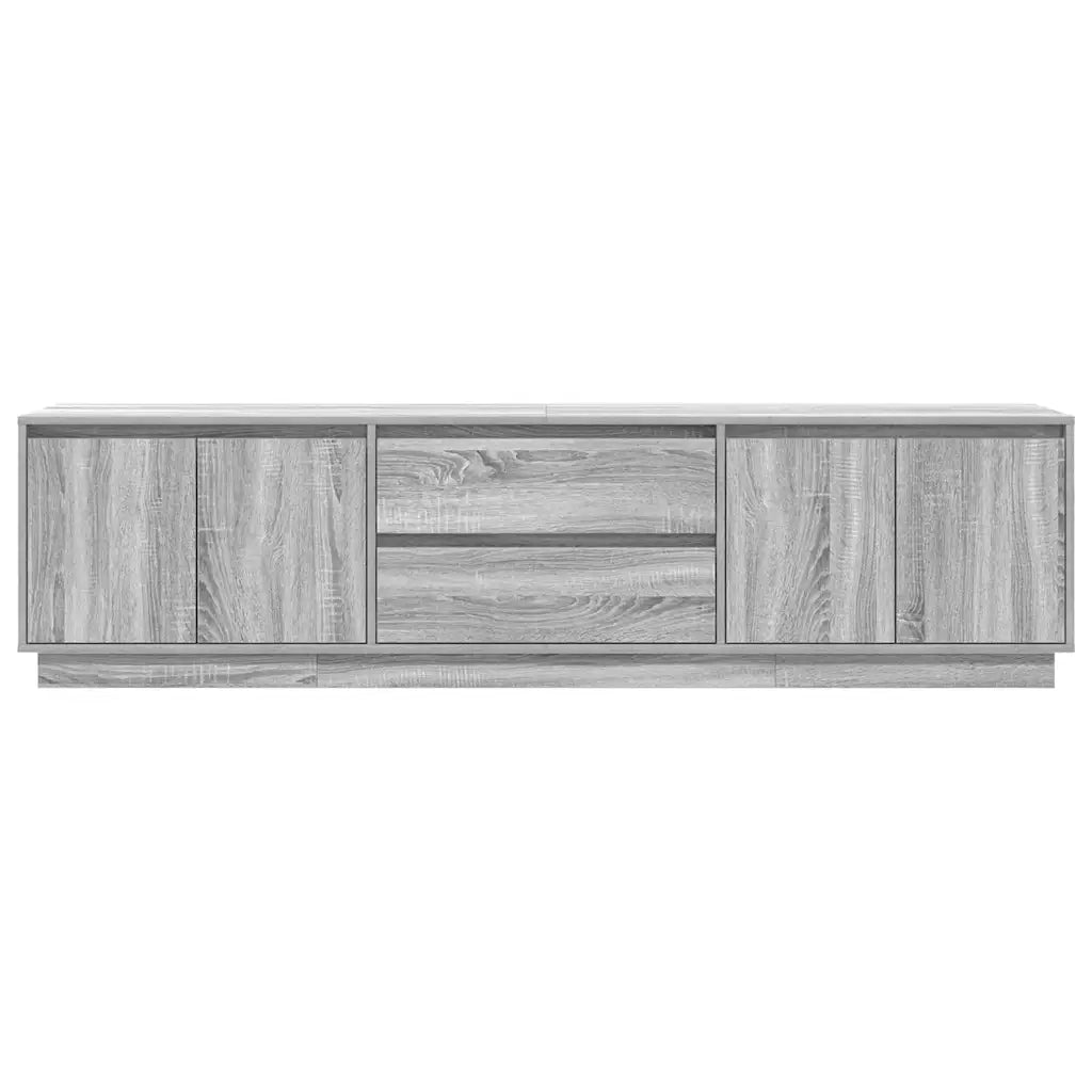 Mobile Porta TV con Luci LED-Credenza per TV Grigio Sonoma 193,5x41x50 cm