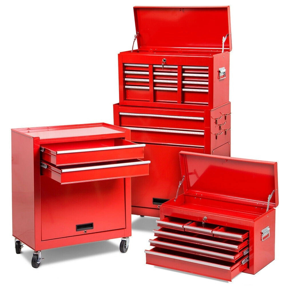 Trade Shop - Carrello Porta Attrezzi Cassettiera Portautensili Cassetti Da Officina Bauletto -