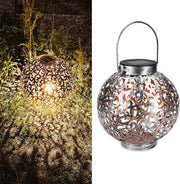 Illuminazione esterna solare con sensore - Lampada LED decorativa solare - Illuminazione esterna - Argento - Ø 16 cm